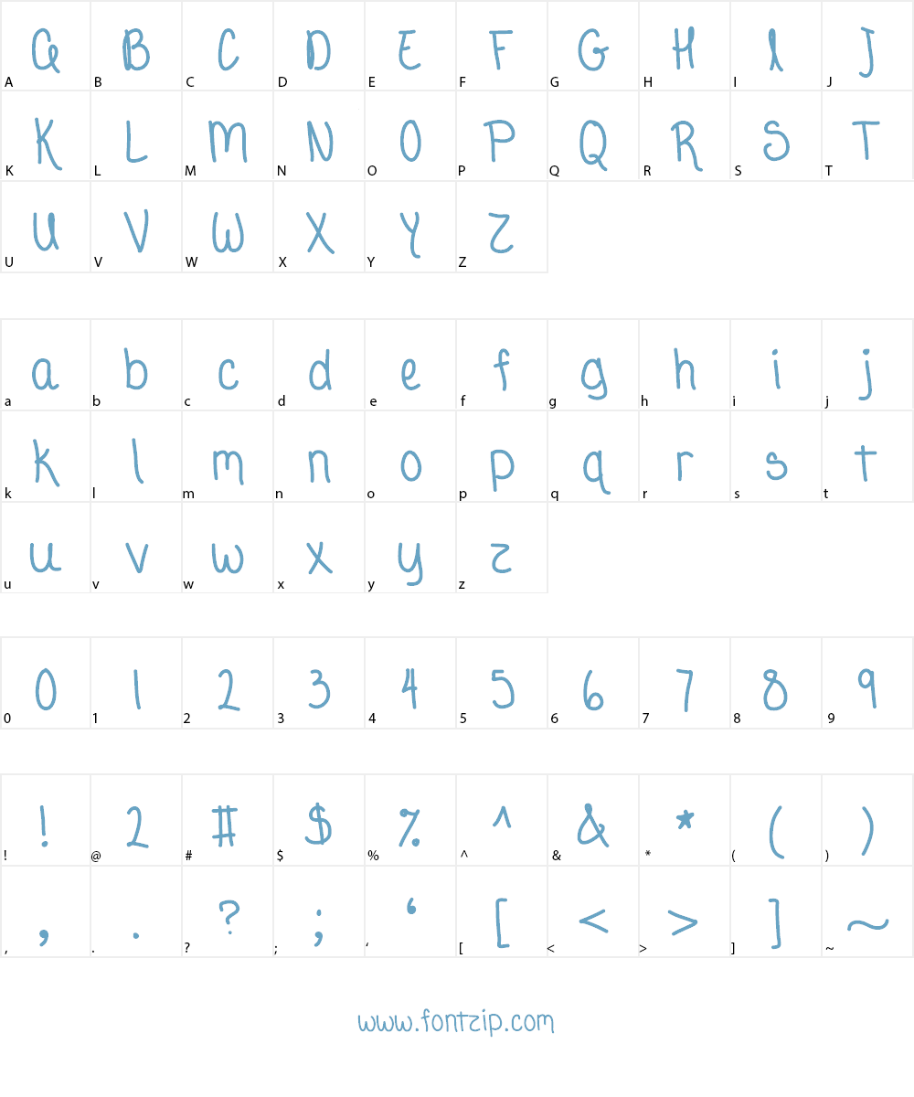 Tandy Lee Font Character